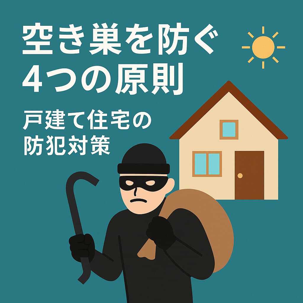空き巣を防ぐ4つの原則|戸建て住宅の防犯対策」