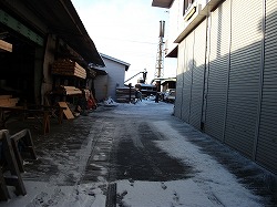 木材工場の通路もきれいに
